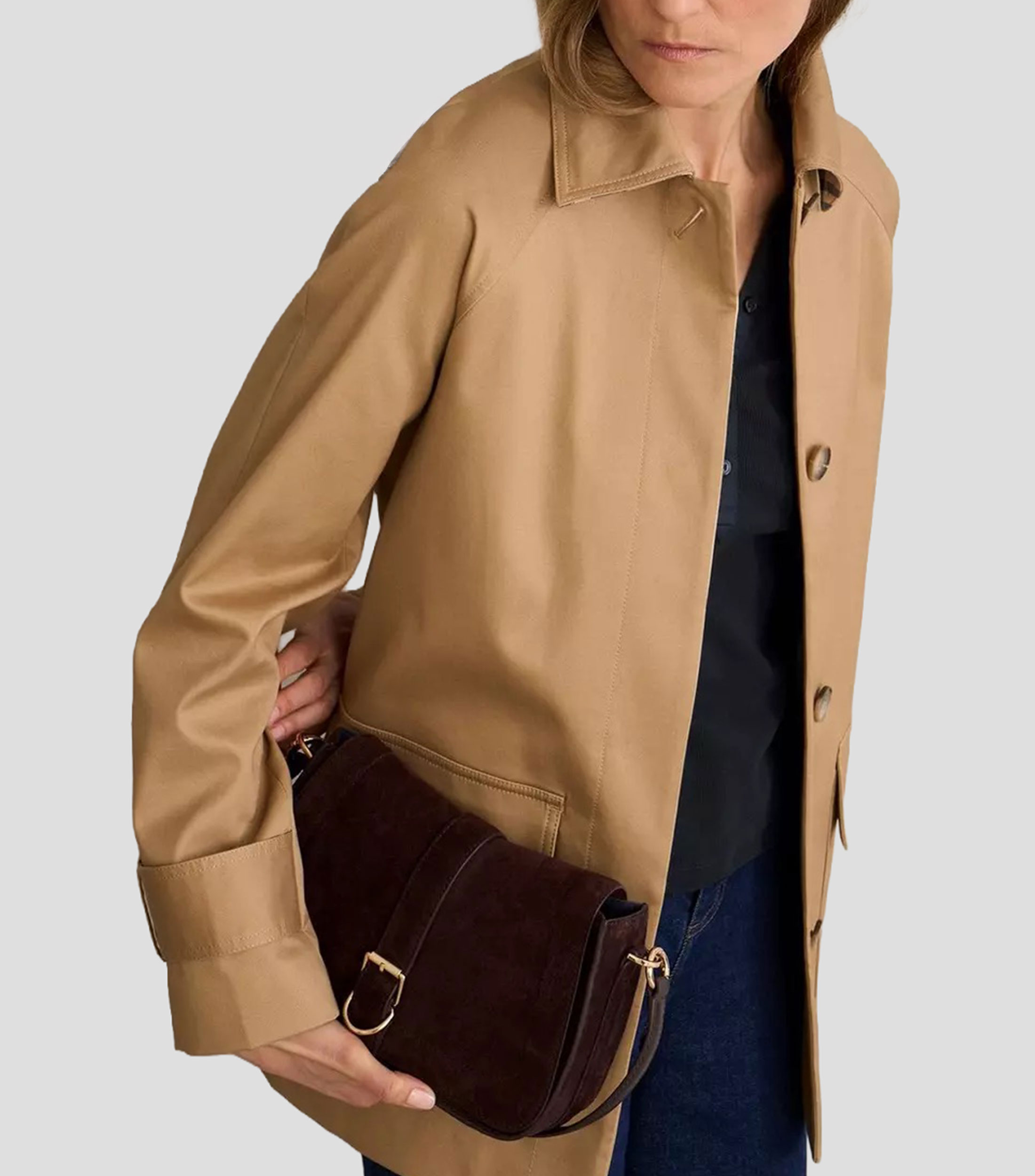 Camisa lisa con manga larga Mujer